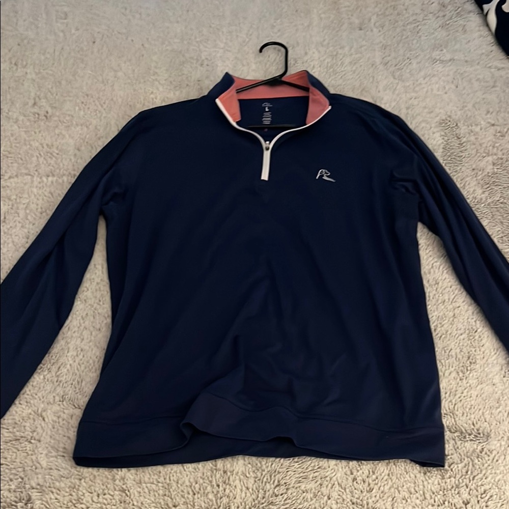 Rhoback Navy and Pink Men's Shirt